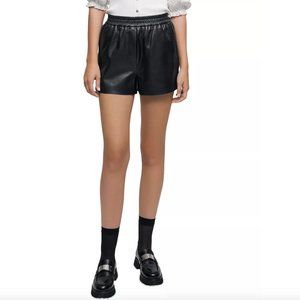 NWT Maje Lambskin Leather Shorts